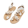 Latest Sexy Ladies New Fashionable Roman Flat Flower Ladies Large Size Sandals